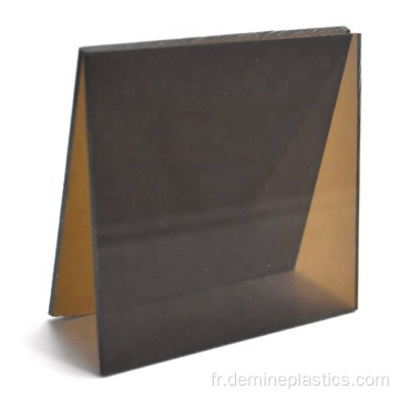 Feuille de plastique solide de feuille de polycarbonate de couleur bronze